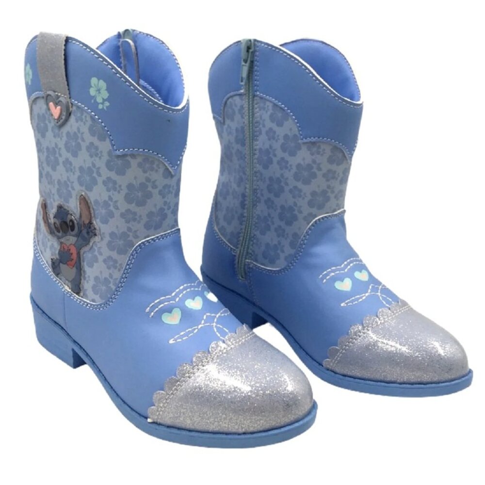 Toddler Girls Cowboy Boots Stitch  Size 9 10 11 or 12 Disney
